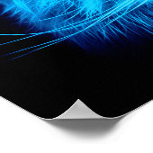 Blue Cat Face Poster (Ecke)