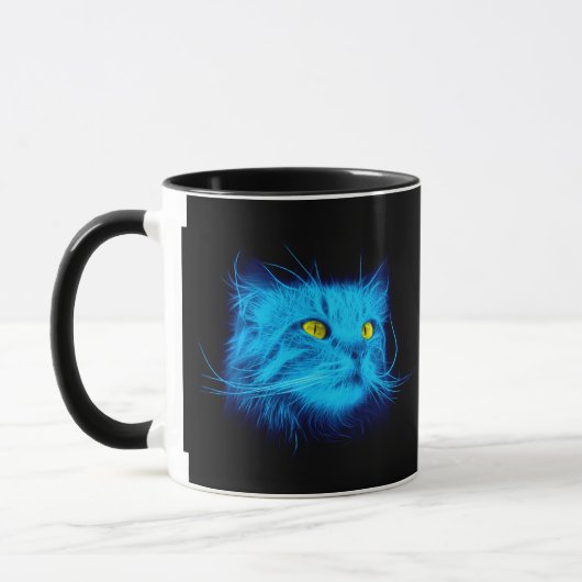 Blue Cat Face Tasse (Links)