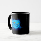 Blue Cat Face Tasse (Vorderseite Links)