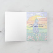 Blue Cat Happy Birthday Karte (Innenseite)