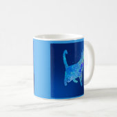 Blue Cat Heading Home Kaffeetasse (VorderseiteRechts)
