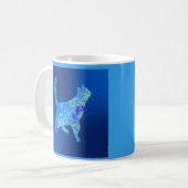 Blue Cat Heading Home Kaffeetasse (Vorderseite Links)