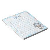Blue Cat Hot Air Balloon Notes Notizblock (angewinkelt)