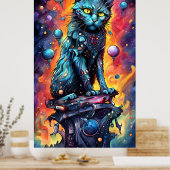 Blue Cat I Poster (Küche)
