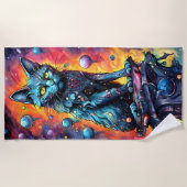 Blue Cat I Strandtuch (Vorderseite)