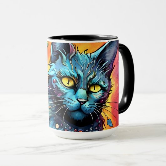 Blue Cat I Tasse (VorderseiteRechts)