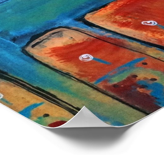 Blue Cat - Ich kann klopfen Poster (Ecke)