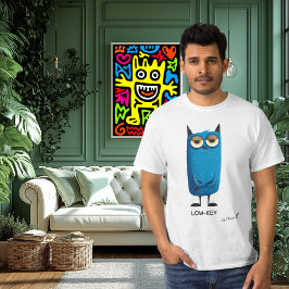 Blue Cat | LOW-KEY - nach Design | Spaß Lässig T-Shirt