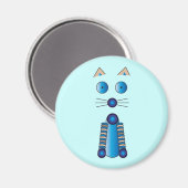 Blue CAT Magnet (Vorderseite/Rückseite)