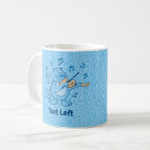 Blue Cat mit Violine Coffee Tasse (Vorderseite Links)