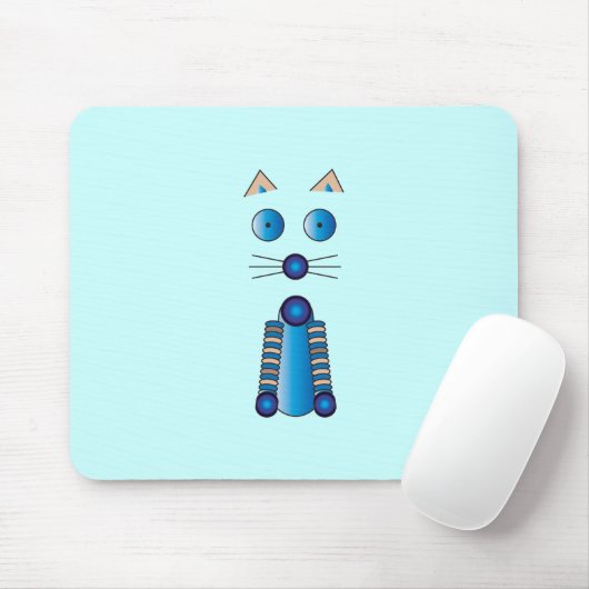 Blue CAT Mousepad (Mit Mouse)