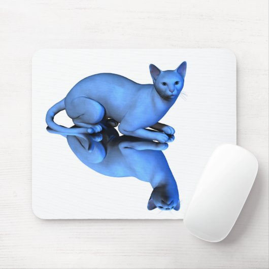 Blue Cat Mousepad (Mit Mouse)