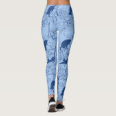Blue Cat Paris Pattern Leggings (Rückseite)