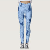 Blue Cat Paris Pattern Leggings (Vorderseite)
