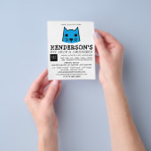Blue Cat, Pet Store & Groomer Werbung Flyer (Gruppe)