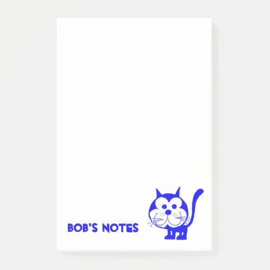 Blue Cat Post-It-Notes Post-it Klebezettel (Vorderseite)