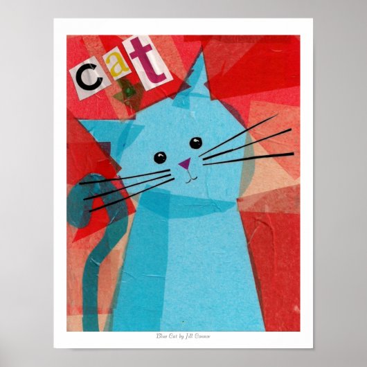 Blue Cat Poster (Vorne)