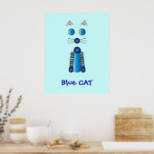 Blue CAT Poster (Küche)