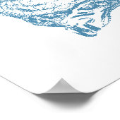 Blue Cat Poster (Ecke)