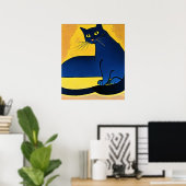 Blue Cat Poster (Heimbüro)
