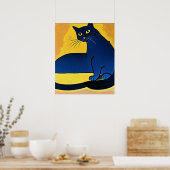 Blue Cat Poster (Küche)