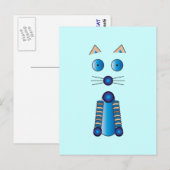 Blue CAT Postkarte (Vorne/Hinten)