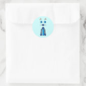 Blue CAT Runder Aufkleber (Tasche)