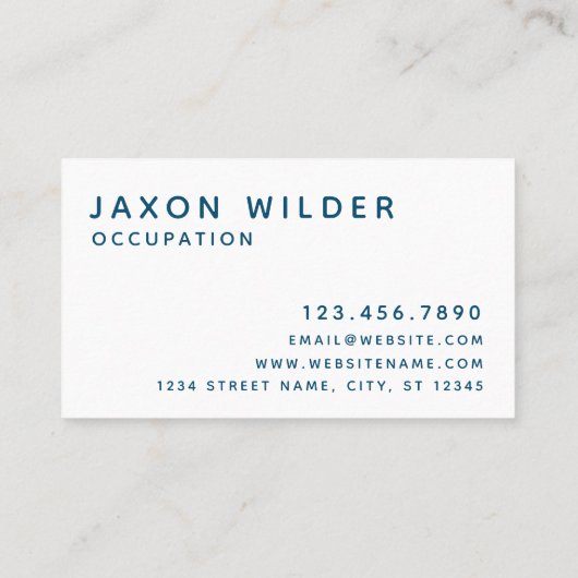 Blue Cat Silhouette Cloud Watercolor Minimal Visitenkarte (Rückseite)