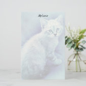 Blue Cat Stationery Briefpapier (Stehend Vorderseite)