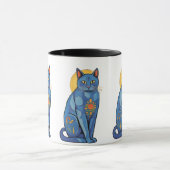 Blue Cat Sunrise Tasse (Zentrum)