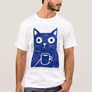 Blue Cat T - Shirt