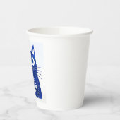 Blue Cat T - Shirt Pappbecher (Links)