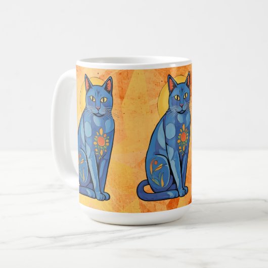 Blue Cat Tasse (Vorderseite Links)