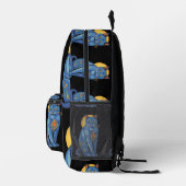 Blue Cat Tattoo Print Cut Sew Bag Bedruckter Rucksack (Rechts)