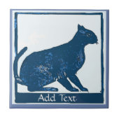 Blue Cat Tile, Text hinzufügen Fliese (Vorderseite)