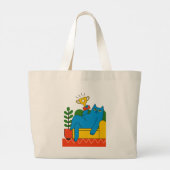 Blue Cat Trophy Lounger - Tot Jumbo Stoffbeutel (Rückseite)