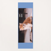 Blue "Cat Vater" Orange Kitten Yogamatte (Vorderseite)
