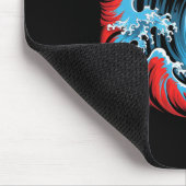 Blue Cat Wave for Kamala 47 Funny Cat Ladys 2024 Mousepad (Ecke)