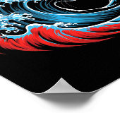 Blue Cat Wave for Kamala 47 Funny Cat Ladys 2024 Poster (Ecke)