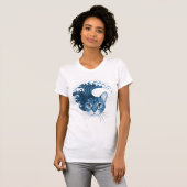 Blue Cat Wave for Kamala Harris 2024 Funny T-Shirt (Vorne ganz)