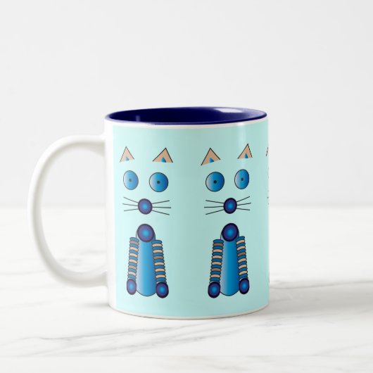 Blue CAT Zweifarbige Tasse (Links)