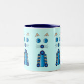 Blue CAT Zweifarbige Tasse (Mittel)