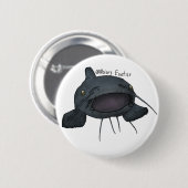 Blue catfish pin button (Vorne & Hinten)