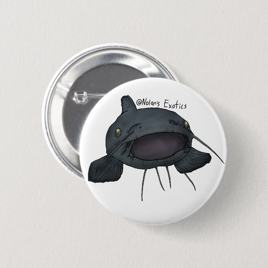 Blue catfish pin button (Vorne & Hinten)