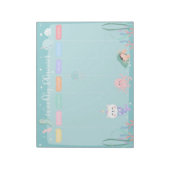 Blue Caticorn Meowmaid Sea Weekly Planner Notizblock (Rotiert)