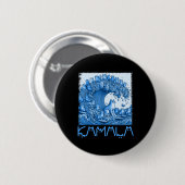 Blue Cats Wave for Kamala 2024 Button (Vorne & Hinten)