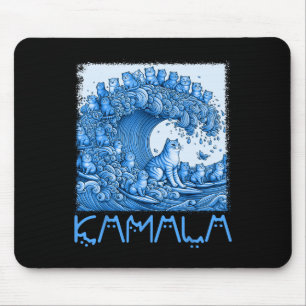 Blue Cats Wave for Kamala 2024 Mousepad