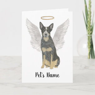 Blue Cattledog Heeler Beileid Memorial Karte