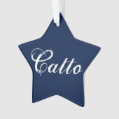 Blue Catto Star Ornament (Vorderseite)
