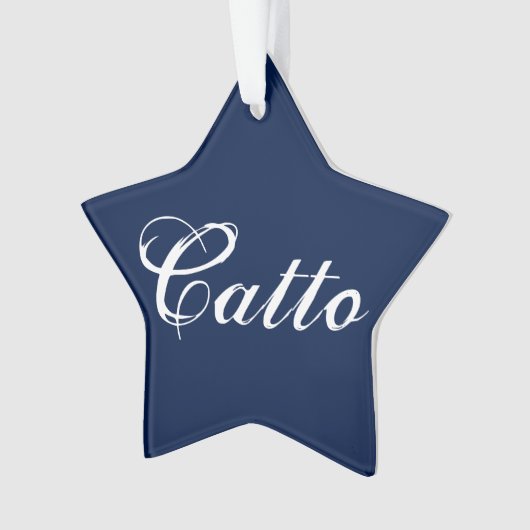 Blue Catto Star Ornament (Vorderseite)